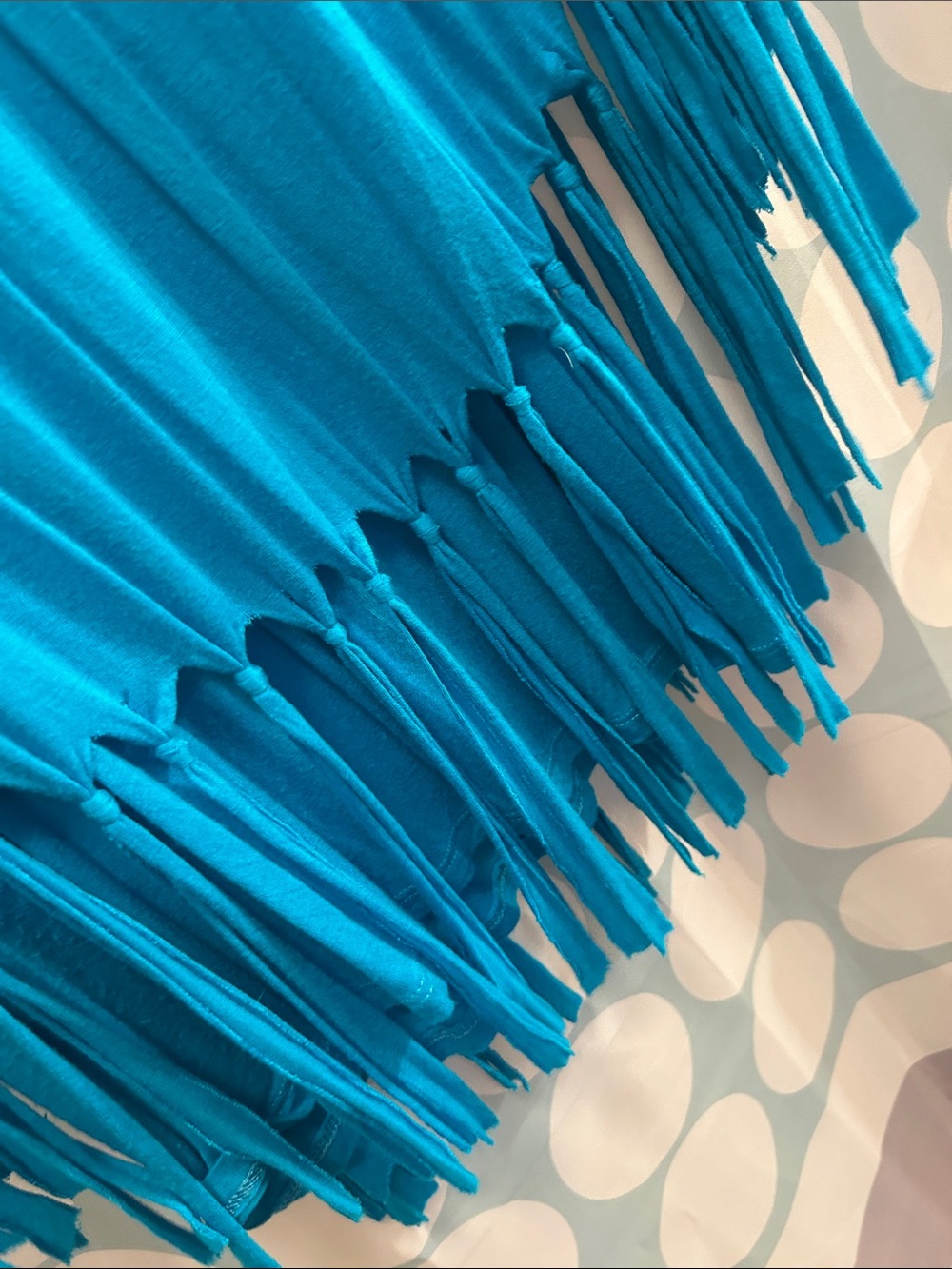 cha cha venti Bright Teal Gathered Neck Tank - Picture 4 of 4